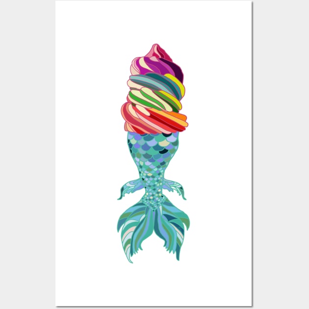 Mermaid Ice Cream Wall Art by notsniwart